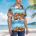 thumbnail image 3 of Disketp Hawaiian Shirts for Men,Animals on Noah's Ark Floating Print Mens Casual Short Sleeve Button Down Shirts Beach Shirt, 3 of 7