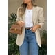 thumbnail image 5 of Blazer PRETTYGARDEN 2025 para mujer, casual, de negocios, color beige, talla M, 5 of 6