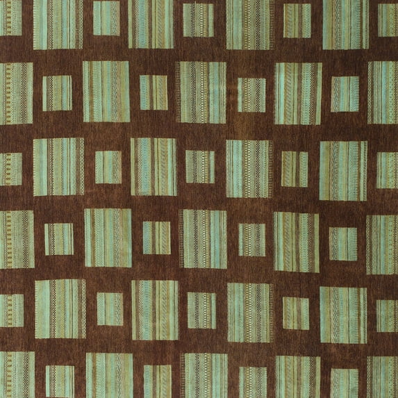 Ahgly Company Indoor Square Abstract Light Blue Modern Area Rugs, 3' Square