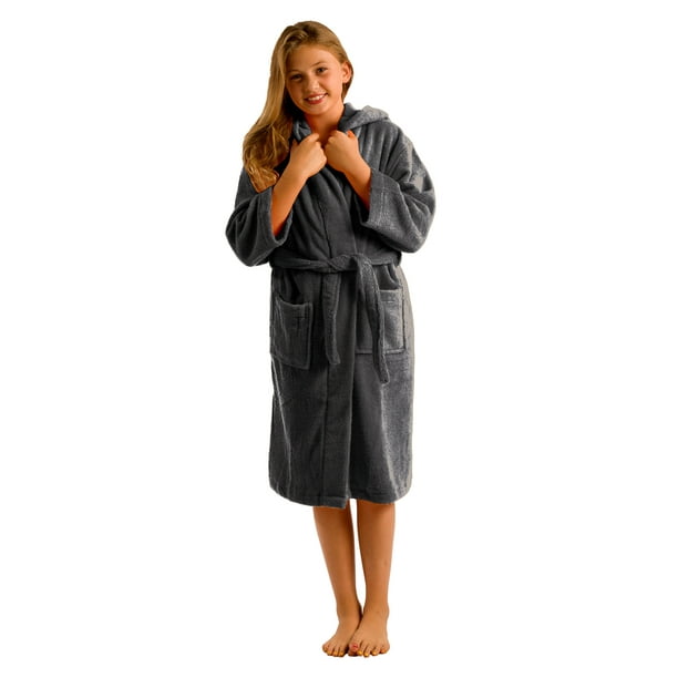 byLora Hooded Microfiber Hooded Robe, Teenager Teen, Petites, XLARGE