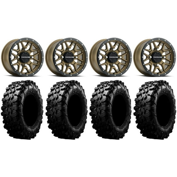 Raceline Krank 15" Wheels Bronze 32" Carnivore Tires Polaris RZR XP 1000 / PRO XP / Ranger XP 900/1000