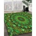 thumbnail image 2 of Ahgly Company Indoor Round Patterned Dark Forest Green Area Rugs, 5' Round, 2 of 6