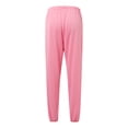 thumbnail image 5 of Lixiuxyad Summer Beach Pants Women Wide Leg Pants Elastic Waist Fashion Solid Casual Sports Sweatpants Loose Pants With Pockets Pink, 5 of 6