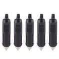 thumbnail image 1 of Lighter Plug, Durable Black Male Car Lighter Plug, 5A Practical  Lighter Male Plug Useful For Socket DIY Plug Connector 5pcs Car 12V 24V, 1 of 8