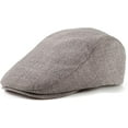 thumbnail image 3 of Classic Solid Flat Cap Newsboy Hats for Men Cabbie Driving Scally Adjustable, 3 of 7