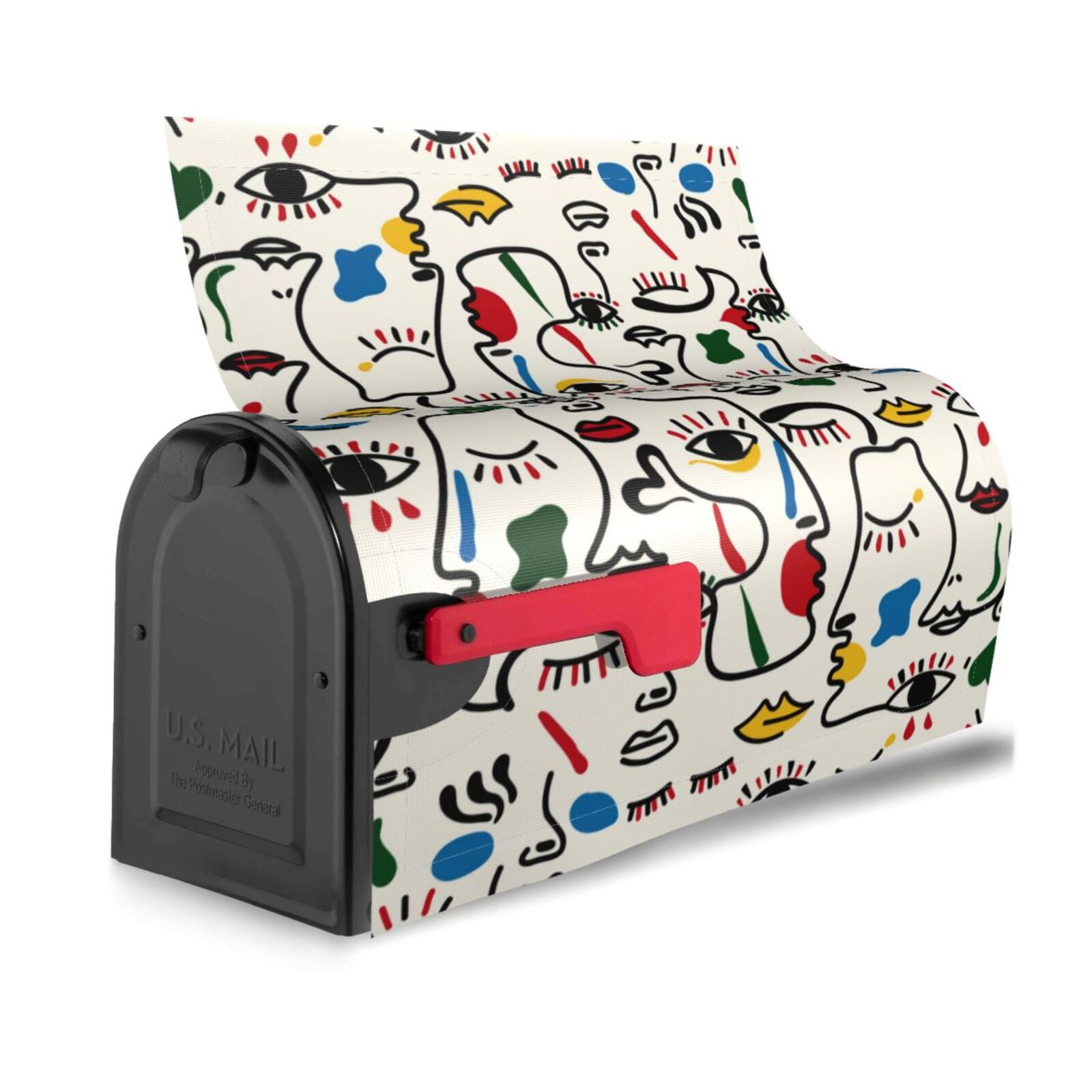 Xecao Aabstract Eyes for Mailbox Cover with Magnetic Strips, Waterproof and Sunscreen, Adds a Decorative Touch to Your Garden Yard.