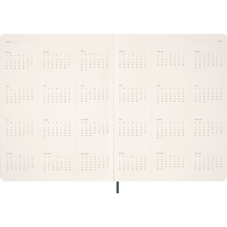 Moleskine 2025 Essential Planner, XXL, Myrtle Green photo 5
