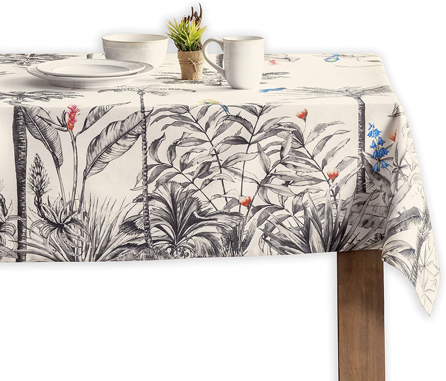 Perfect for Thanksgiving and Christmas Maison d Hermine Deer in The Woods 100% Cotton Tablecloth 54 Inch by 54 Inch