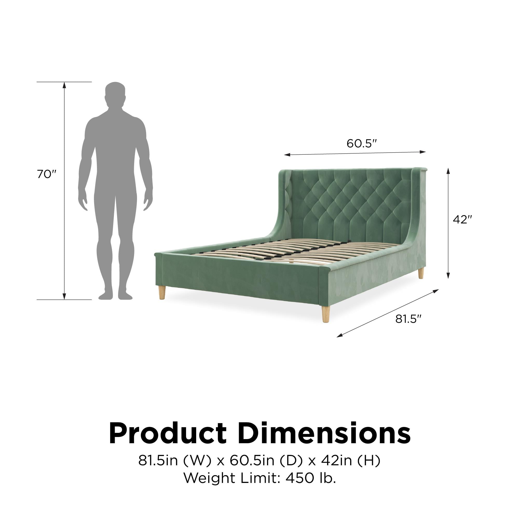 Little Seeds Monarch Hill Ambrosia Teal Full Size Upholstered Bed Walmart