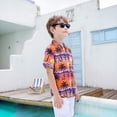 thumbnail image 3 of FYDUU Boys Hawaiian Shirt Short Sleeve Button Down Shirtsversatile Kids Tops Summer Tropical Print Beach Shirt Lightweight Casual Shirts For Boys 5-6 Years, 3 of 3