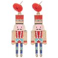 thumbnail image 2 of Stud Earrings Nutcracker Design Gifting Any Occasion White 1Pair, 2 of 4