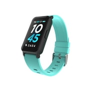 iTech Active 3 Unisex Adult Smartwatch Fitness Tracker, Ocean Green, Silicone Strap