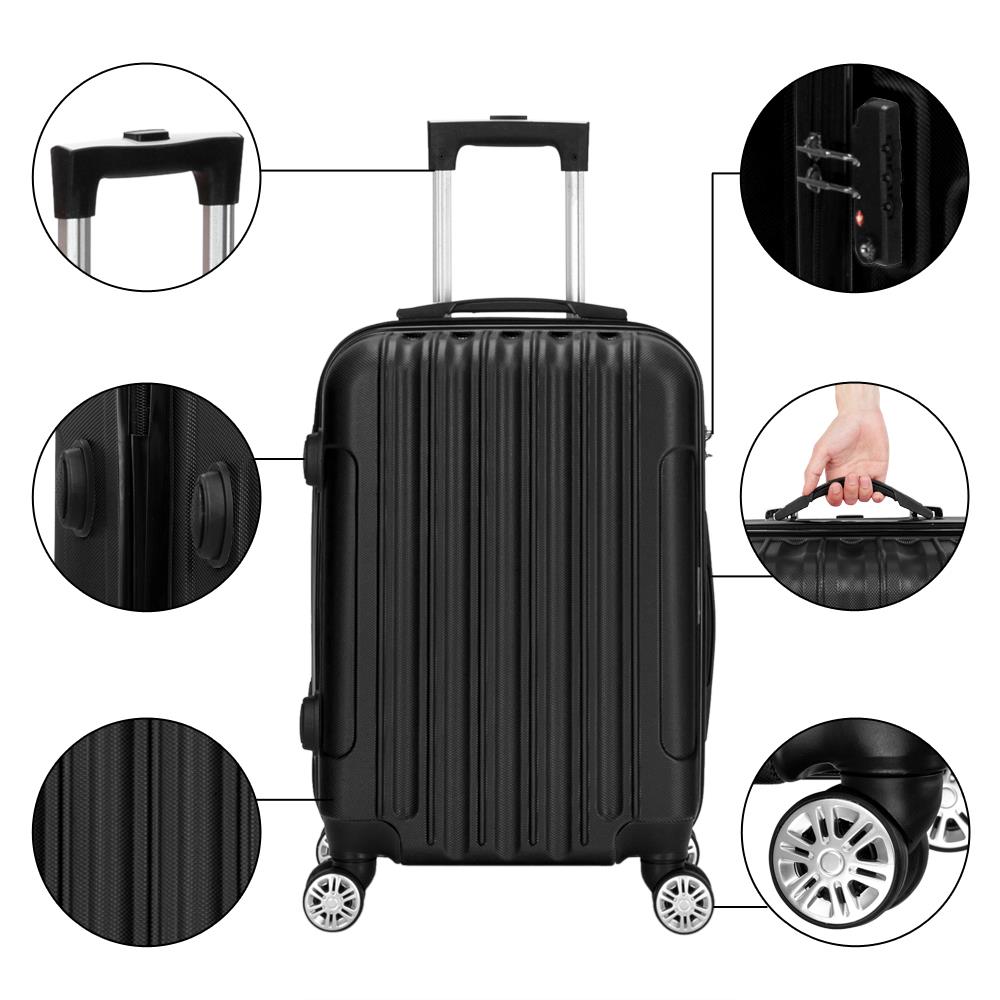 UBesGoo 3pcs 20 24 28" Luggage Travel Set Bag Trolley Suitcase w/TSA lock - image 3 of 9