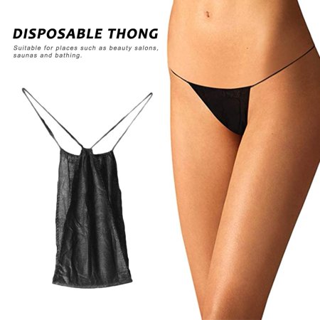 100PCS Disposable Thong Panties Non-woven Underwear Tanning Wraps for Women Sauna Spa Khan Steam