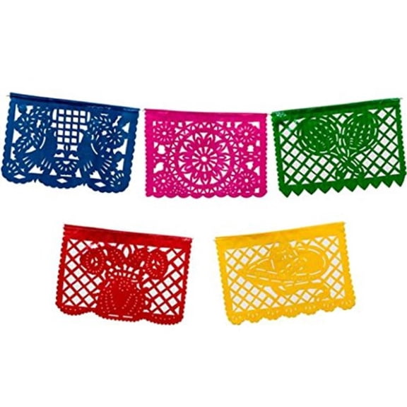 Large Plastic Picado Banner - Multicolor