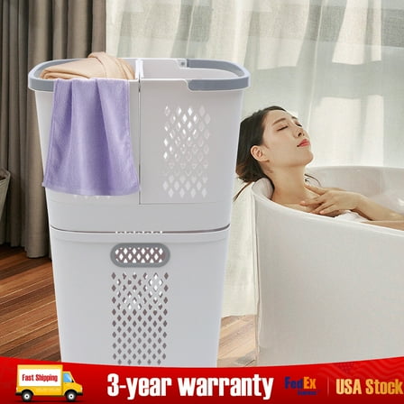 SHZICMY Plastic Household Laundry Basket Hampers for Laundry Hamper Clothes Basket US