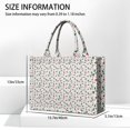 thumbnail image 3 of Large Capacity Tote Bag,White Christmas Tree and Ornament Pattern Handbag Fashion Luxury Tote Bag,15.7"x13"x 5.1" Inches,Laptop Compatible, 3 of 6
