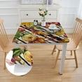 thumbnail image 2 of BANET Thanksgiving ,Pumpkin Fall Pattern , Table Cloth , Fall Kitchen Dining Room white, 2 of 8