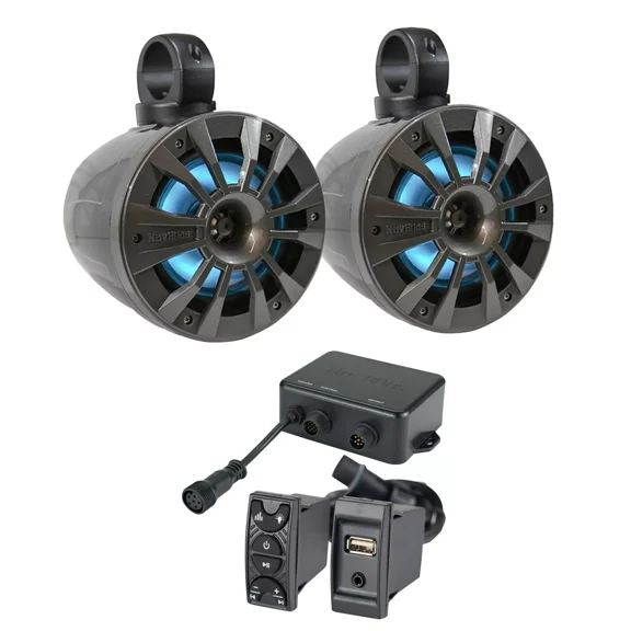 NavAtlas NT650AT - 100W RMS 6.5" Lighted Speakers w/ NA2BT Bluetooth Controller