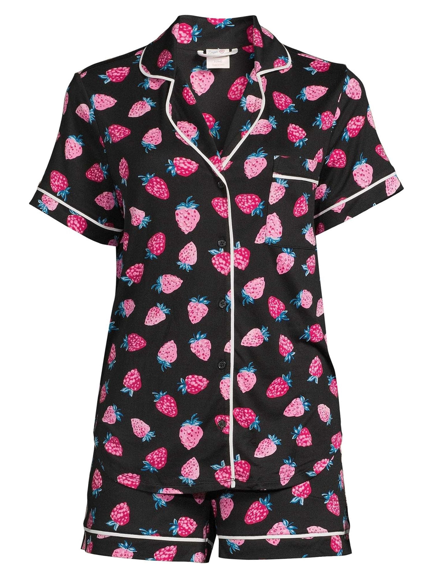 Secret Treasures Women's and Women's Plus Size Top and Shorts Pajama Set, 2-Piece