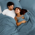 thumbnail image 4 of Bare Home Luxury 3 Piece Duvet Cover and Sham Set - Premium 1800 Ultra-Soft Brushed Microfiber - Hypoallergenic, Easy Care, Wrinkle Resistant (King, Coronet Blue), 4 of 6
