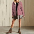 thumbnail image 2 of Lmnyox Striped Zip Up Hoodies for Women Long Sleeve Drawstring Sweatshirt Jacket Casual Hooded Jacket with Pocket, 2 of 7