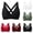 Black, variant on Women's Sporty Adjustable Wide Straps Bikini Top Large Bust Racerback Supportive Swimsuit Tops Red, Size XL