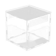 Transparent Acrylic Aquarium Fish Tank Reptile Lizaed Tank Breeding Box Terrarium Habitat 15x15x15cm 1