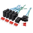 thumbnail image 1 of 5 Sets 32V DC Portafusibles Tipo Cuchillas Impermeable con Fusible de 10A de 2 Cables, 1 of 1