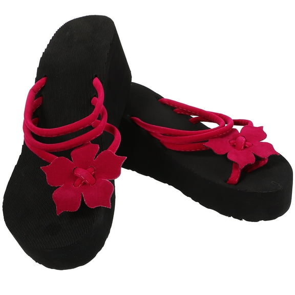 Raindrops  Flop Heels Solid Color Sandals Arch Support Woman Miss