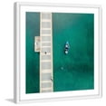 thumbnail image 2 of "Blue Boat Floats" Framed Painting Print, 2 of 6