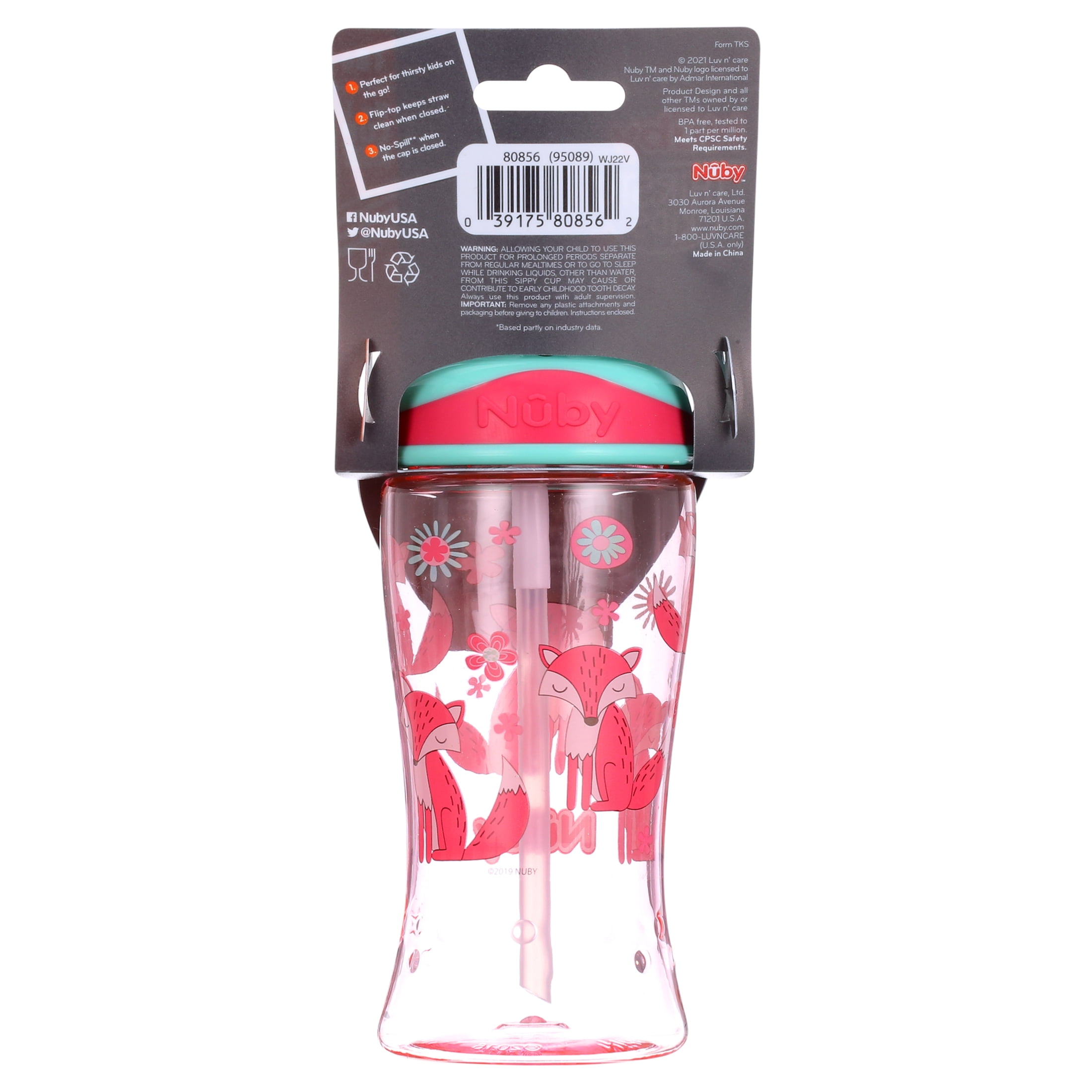 Nuby Thirsty Kids' 10oz Stainless Steel Flip-it Reflex Portable Drinkware -  Pink : Target
