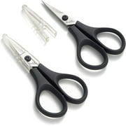 Lightweight Sewing and Embroidery Scissors Set (2 PC) | Sewing, Embroidery, Paper Cutting, Crafting | Stainless Steel | Protective Cover