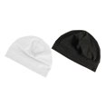 thumbnail image 3 of 2 piezas de gorro para dormir, cálido y forro para casco, ideal para viajes, personas mayores, dormir y hacer ejercicio. Blanco y negro, 3 of 10