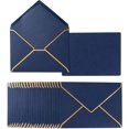 thumbnail image 1 of Paquete de 100 sobres A7 NQ 5 x 7 Azul oscuro con borde dorado, 1 of 5