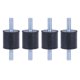 thumbnail image 1 of RomaMX 4pcs 30x30cm amortiguador de vibraciones de goma amortiguador de goma monta para el aire acondicionado (negro), 1 of 7