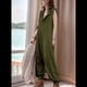 thumbnail image 5 of Mono con Botones y Capucha para Mujer, Sin Mangas, con Bolsillos Verde XL, 5 of 6