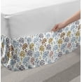 thumbnail image 2 of Botany Bed Skirt, Nature Wonder Fun Pattern with Colorful Abstract Flower Plant Blooming Silhouette, Elastic Bedskirt Dust Ruffle Wrap Around for Bedding Decor, 4 Sizes, Multicolor, by Ambesonne, 2 of 2