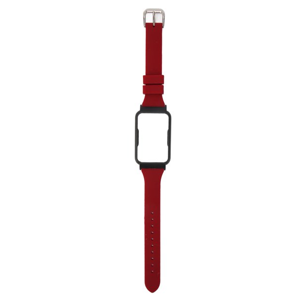 Correa de reloj con estuche de repuesto de silicona para Oppo Free Wine Red