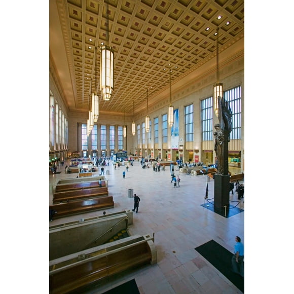 Vue Intérieure de la Gare de la 30e Rue, un Registre national des Lieux Historiques, la Gare d'Amtrak à Philadelphie, PA Affiche Imprimée par des Images Panoramiques (36 x 24)