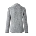 thumbnail image 3 of Yokua Women's Winter Fleece Jacket Plush Faux Fur Zipper Long Sleeve Stand Collar Coat with Pockets, 3 of 8