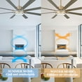 thumbnail image 6 of Cusp Barn 72 Inch Indoor Ceiling Fan with Lights and Remote Control, 6 Speeds Reversible DC Motor Large Ceiling Fans for Bedroom, 6 of 10