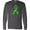 Charcoal Grey, variant on Inktastic Mental Health Awareness Ribbon with Green Hearts Long Sleeve T-Shirt