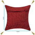 thumbnail image 3 of DK Homewares Decorative Throw Cushion Cover 18x18 Inch Brocade Jacquard Weave Indian Square Elephant Cushion Cover (Size - 45x45 cm ; Color: Burgundy Maroon & Gold ) - 1 Pcs (Cover Only), 3 of 3