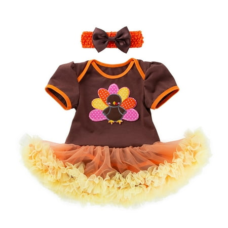 

DNDKILG Newborn Infant Baby Toddler Girl 2PCS Outfits Clothing Set T Shirts and Set Short Sleeve Summer Brown 0-2Y