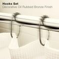 thumbnail image 6 of 2 Lb. Depot Shower Curtain Ring - Set of 12 Easy Glide Rollers with Oil Rubbed Bronze Finish - Stainless Steel Shower Hooks for Straight and Curved Rods - Decorative and Durable for Any Bathroom, 6 of 7