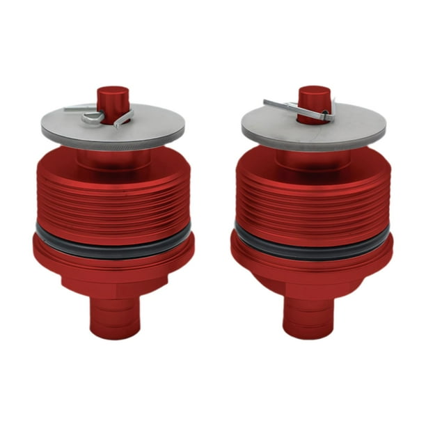 2x Tornillos de Amortiguador Delantero Tapa de Cubierta Fácil Instalación Alto Rendimiento Rojo