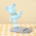 thumbnail image 4 of Soporte para teléfono móvil Gloria escultura de oso patada azul Figuras de resina, 4 of 9