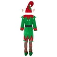 thumbnail image 4 of SiiRoh Kids Girls Christmas Elf Outfits 6-Piece Santa Claus Helper Suit for Xmas Party Dress Ups Green 160/L, 4 of 7