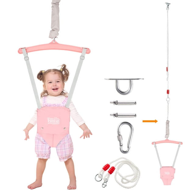 Jersey de bebé FUNLIO para 6 a 24 meses con gancho para techo, color rosa